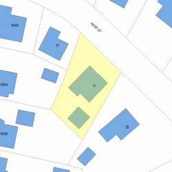 19 Hyde St, Newton MA 02461-1203 plot plan