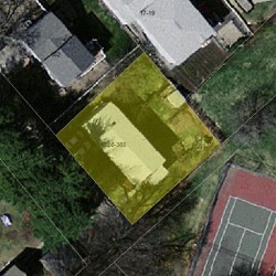 360 Nevada St, Newton MA 02460-1432 aerial view