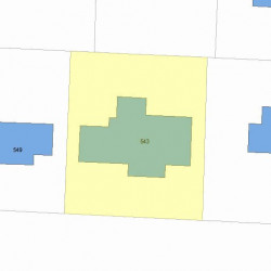 543 Boylston St, Newton MA  02459-2740 plot plan