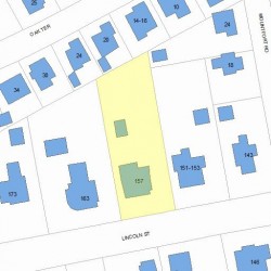 157 Lincoln St, Newton MA 02461-1501 plot plan