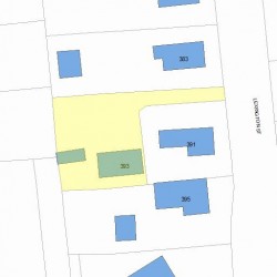 393 Lexington St, Newton MA 02466-1515 plot plan