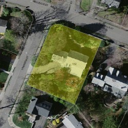 132 Bellevue St, Newton MA  02458-1921 aerial view