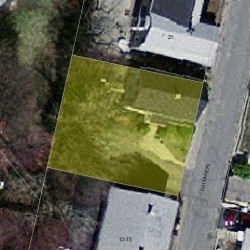 19 Cottage Pl, Newton MA 02465-1525 aerial view