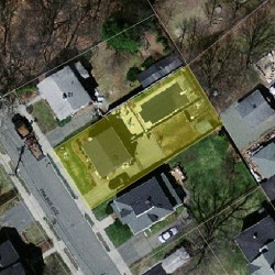 79 Prairie Ave, Newton MA  02466-1614 aerial view