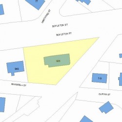 926 Boylston St, Newton MA 02461-1504 plot plan