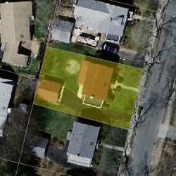 25 Rangeley Rd, Newton MA  02465-1218 aerial view