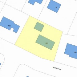192 Adams Ave, Newton MA 02465-1501 plot plan