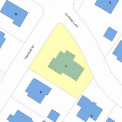 49 Elmhurst Rd, Newton MA  02458-2232 plot plan