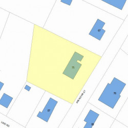 75 Sheridan St, Newton MA 02465-1037 plot plan