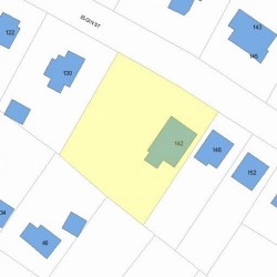 142 Elgin St, Newton MA  02459-2302 plot plan