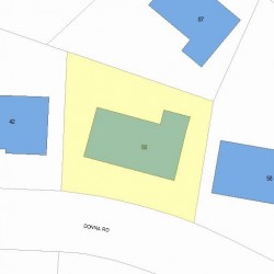 50 Donna Rd, Newton MA 02459-2805 plot plan