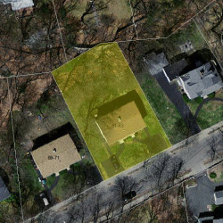 63 Thurston Rd, Newton MA  02464-1242 aerial view