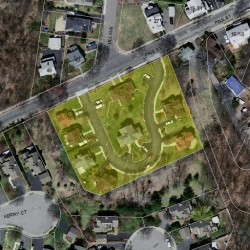 32 Pine St, Newton MA  02465-1425 aerial view