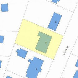 29 Prentice Rd, Newton MA  02459-1325 plot plan