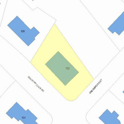 132 Country Club Rd, Newton MA  02459-3022 plot plan