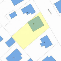 52 Harding St, Newton MA 02465-1320 plot plan