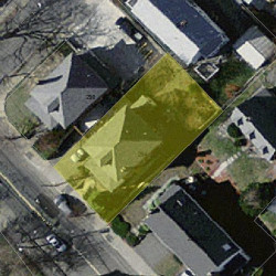 294 Adams St, Newton MA  02458-1455 aerial view