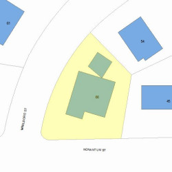 66 Marlboro St, Newton MA 02458-2443 plot plan