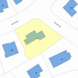 130 Cotton St, Newton MA 02458-2641 plot plan