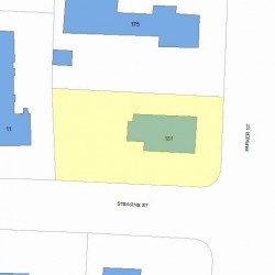 181 Parker St, Newton MA  02459-2549 plot plan