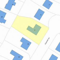 12 Elmhurst Rd, Newton MA 02458-2207 plot plan