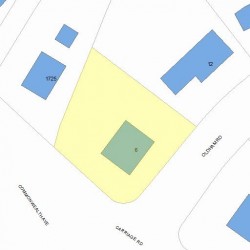 6 Oldham Rd, Newton MA 02465-2327 plot plan