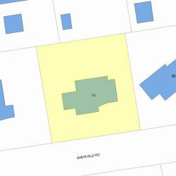54 Sheffield Rd, Newton MA  02460-2119 plot plan