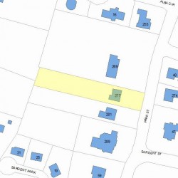 277 Park St, Newton MA  02458-2314 plot plan