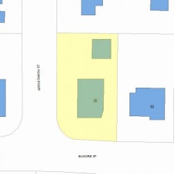 20 Applegarth St, Newton MA  02459-1111 plot plan