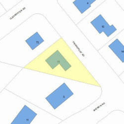 11 Pierrepont Rd, Newton MA  02462-1117 plot plan