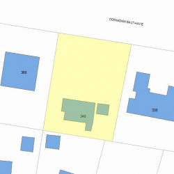 340 Commonwealth Ave, Newton MA  02459 plot plan