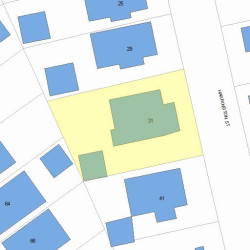 31 Harrington St, Newton MA  02460-1525 plot plan