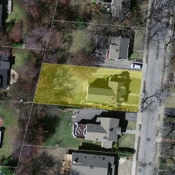 70 Garland Rd, Newton MA  02459-1710 aerial view