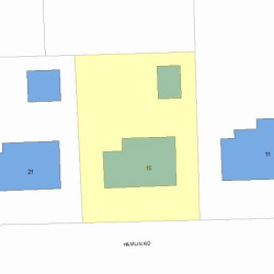 15 Hamlin Rd, Newton MA 02459-1001 plot plan