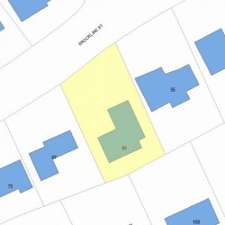 61 Brookline St, Newton MA 02467 plot plan