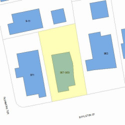 967 Boylston St, Newton MA 02461-1505 plot plan