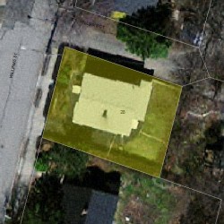 28 Williams St, Newton MA  02464-1349 aerial view