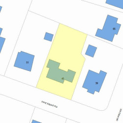 45 Pine Ridge Rd, Newton MA  02468-1616 plot plan