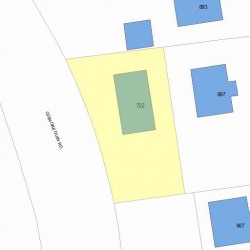 722 Quinobequin Rd, Newton MA 02468-2117 plot plan