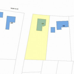 194 Waban Ave, Newton MA 02468-2107 plot plan