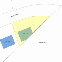 181 Florence St, Newton MA 02459 plot plan