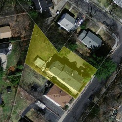 107 Elliot St, Newton MA  02461-1629 aerial view