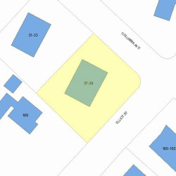 39 Columbia Ave, Newton MA  02464-1226 plot plan