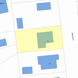 13 Winona St, Newton MA 02466-1417 plot plan
