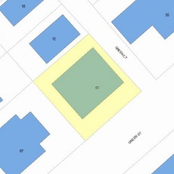 61 Green St, Newton MA 02458-1342 plot plan