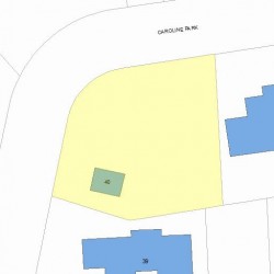 40 Caroline Park, Newton MA 02468-1102 plot plan