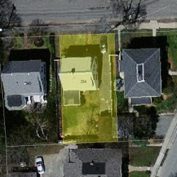 334 Wolcott St, Newton MA 02466-1510 aerial view