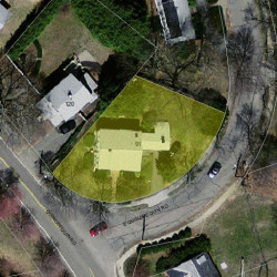 91 Quinobequin Rd, Newton MA 02462-1445 aerial view