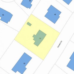 51 Sharpe Rd, Newton MA 02459-3032 plot plan