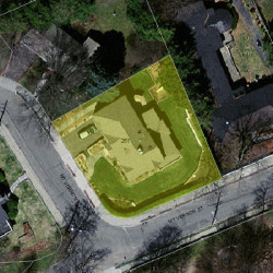 267 Mount Vernon St, Newton MA 02465-2520 aerial view